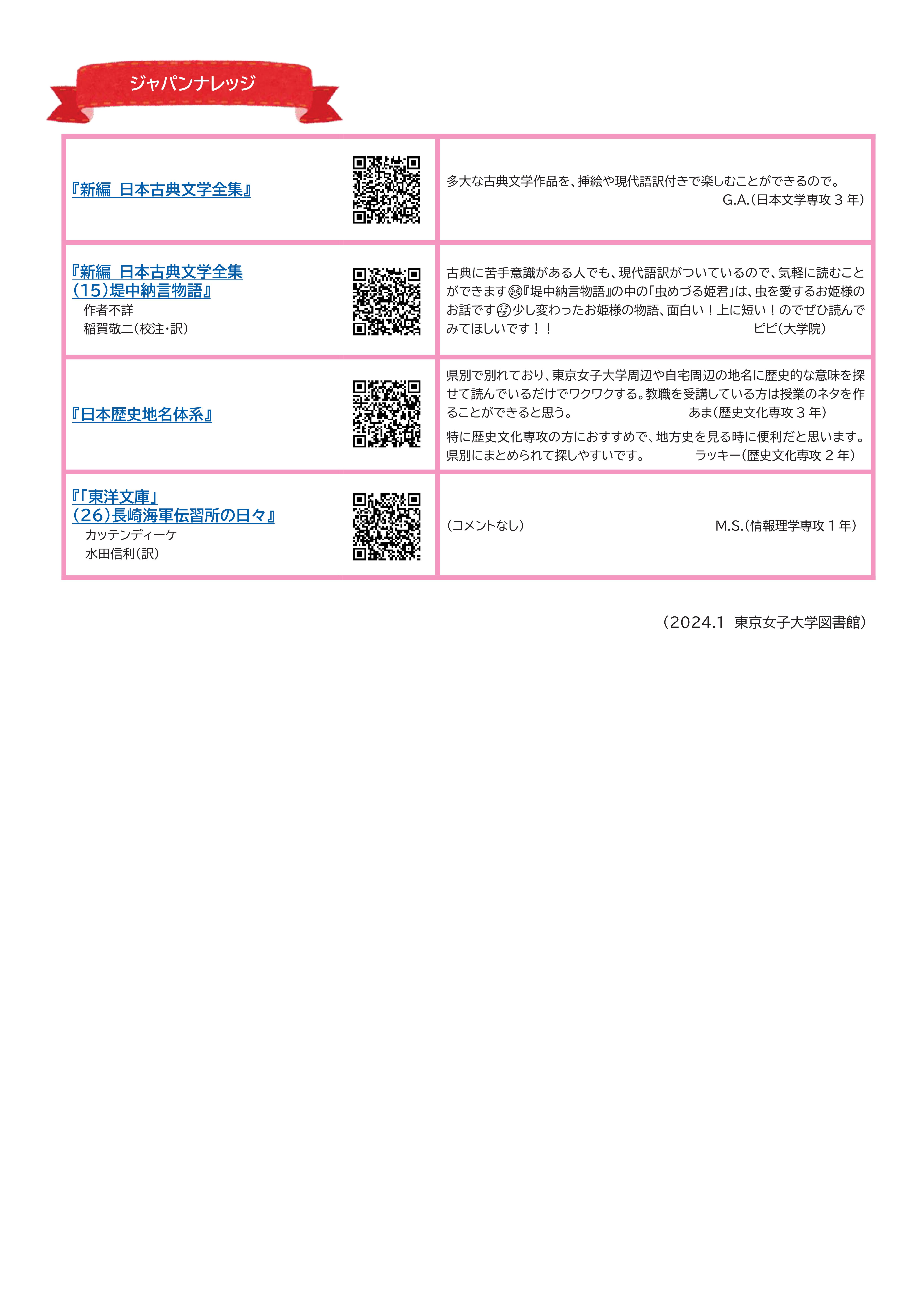 おすすめ電子ブックタイトル（分割3）